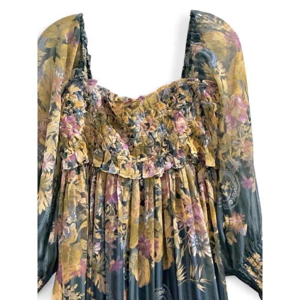 Free People Angel Eyes Maxi Dress Blue Floral Size Small - Picture 5 of 10